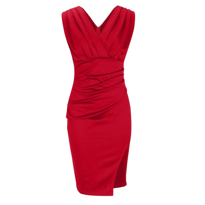 Ianthe | Fitted Dress with V-Neck and Slit