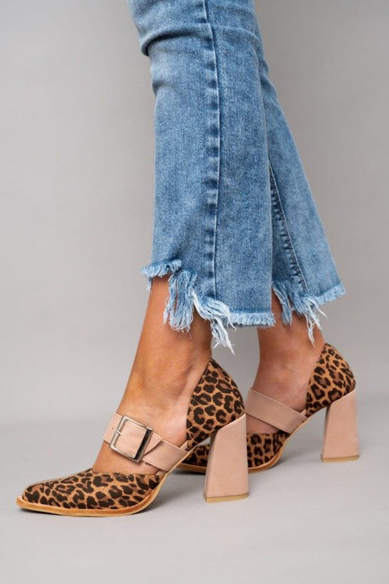 Vittoria™ | Leopard Print Suede Sandals