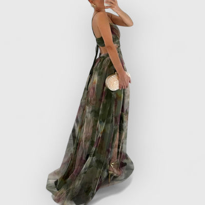 Aurelynn – Draped Cut-Out Maxi Dress