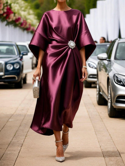 Valencia – Shiny Satin Long Dress
