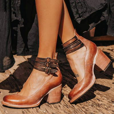 Ginevra™ | Court Shoes with Straps and Wide Heel
