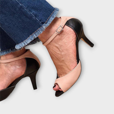 Noirella™ | Elegant Court Shoes with Strap