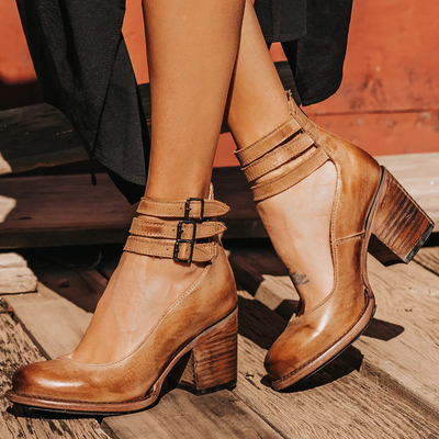 Ginevra™ | Court Shoes with Straps and Wide Heel