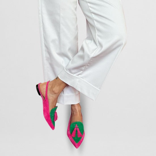 Frendessa™ | Ballerinas with Fringes and Decorative Strap