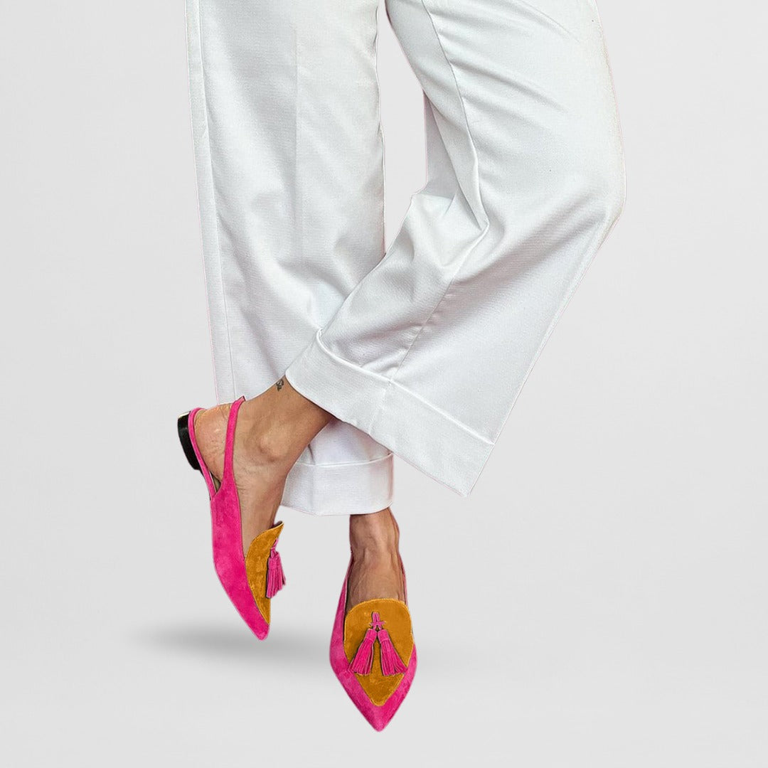 Frendessa™ | Ballerinas with Fringes and Decorative Strap