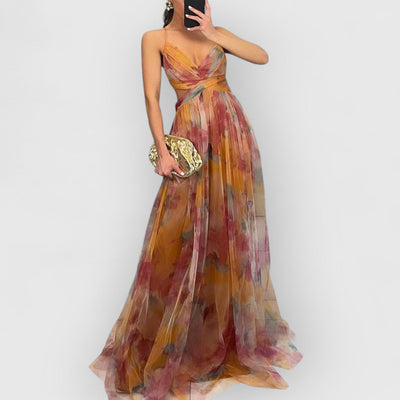 Aurelynn – Draped Cut-Out Maxi Dress