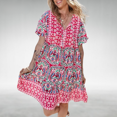 Amaris – Printed Boho Tunic Dress
