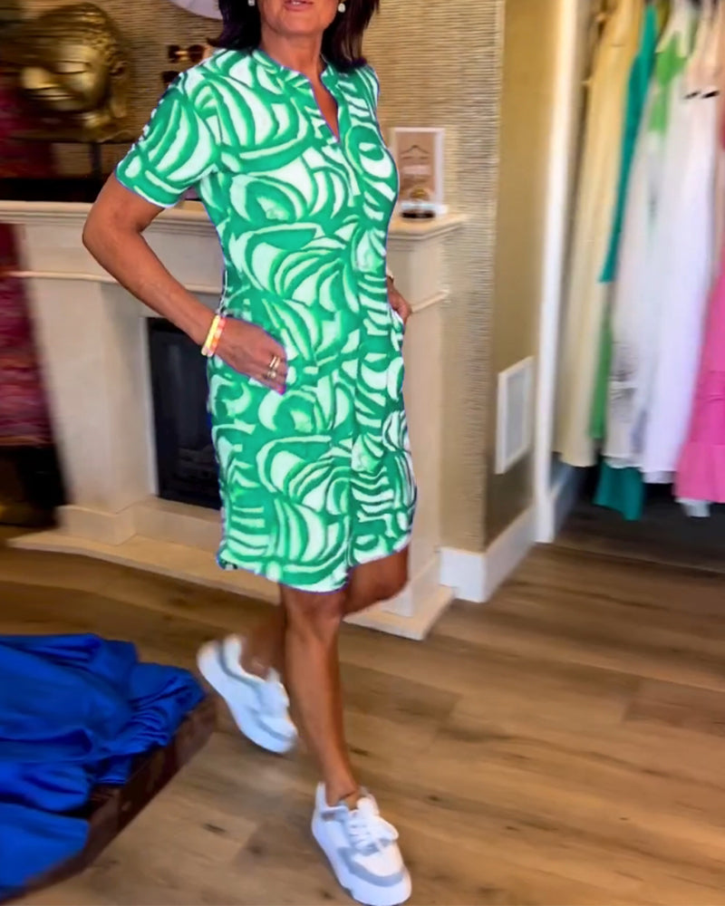 Tatum – Abstract Polo Mini Dress