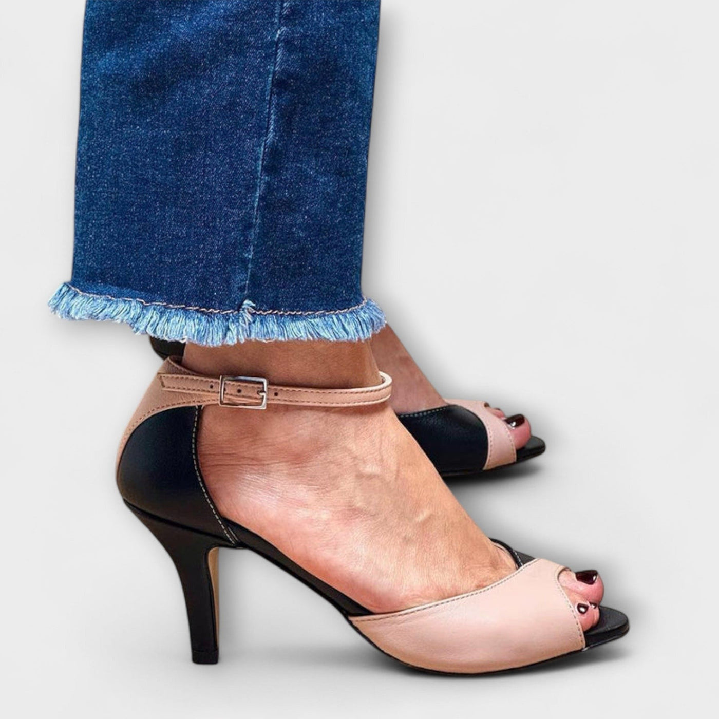 Noirella™ | Elegant Court Shoes with Strap