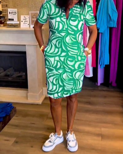 Tatum – Abstract Polo Mini Dress