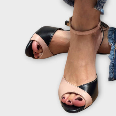 Noirella™ | Elegant Court Shoes with Strap