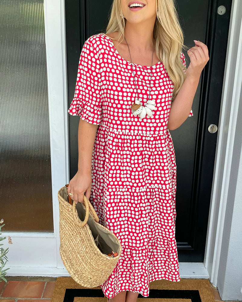 Kaleia – Polka Dot Ruffle Dress