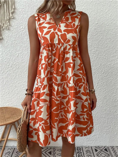 Allegra – Summer Dress in Leaves