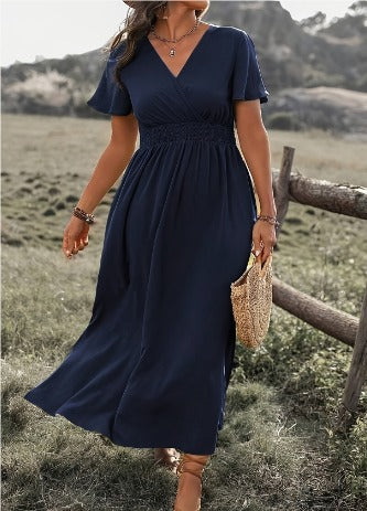 Sharon – Smocked Waist Midi Dress