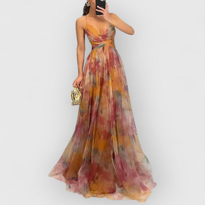 Aurelynn – Draped Cut-Out Maxi Dress