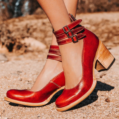 Ginevra™ | Court Shoes with Straps and Wide Heel