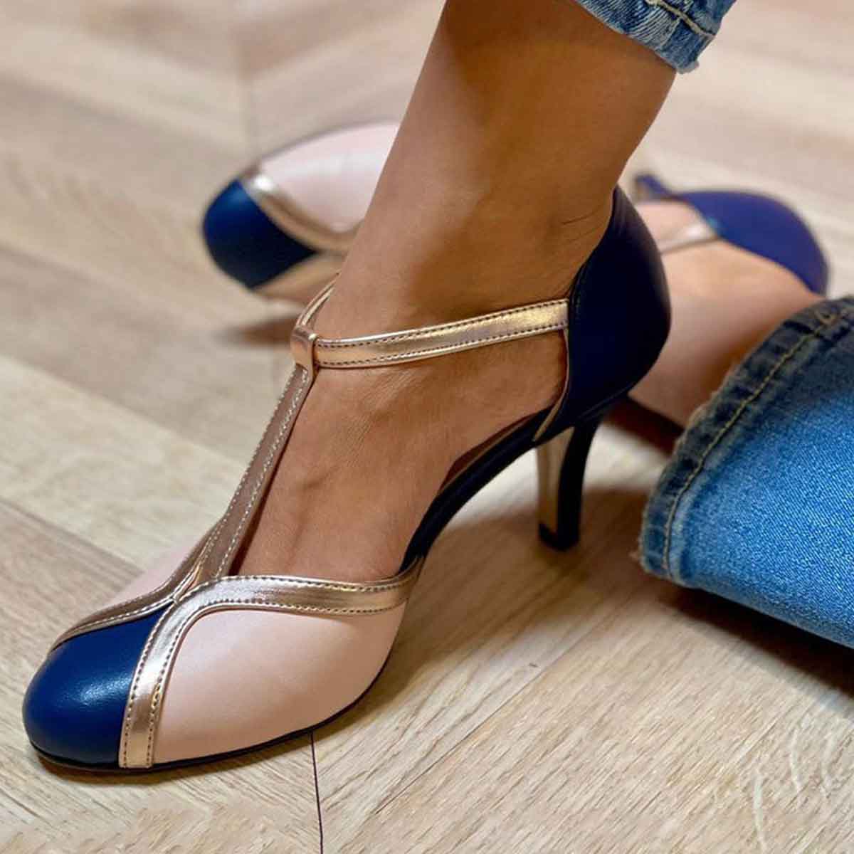 Alessia™ | Colourful and Comfortable T-Strap Shoes