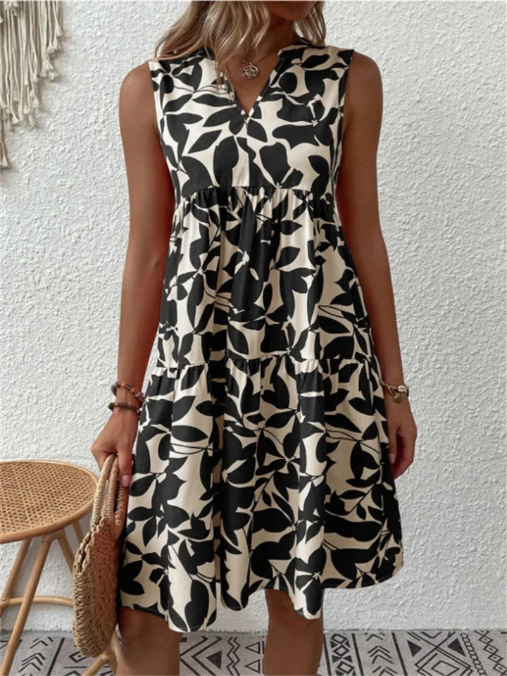 Allegra – Summer Dress in Leaves