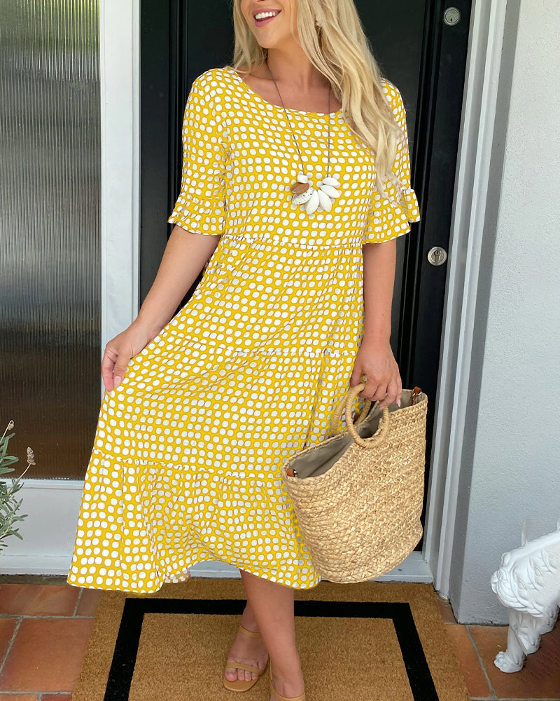 Kaleia – Polka Dot Ruffle Dress