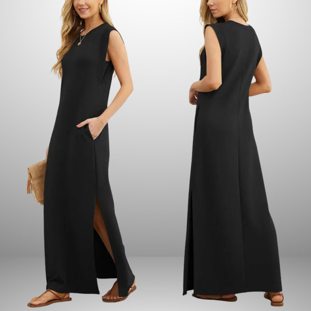 Anicia – Sleeveless Maxi Side-Slit Dress