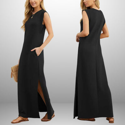 Anicia – Sleeveless Maxi Side-Slit Dress