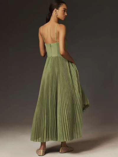 Anwenya – Pleated Midi Evening Dress