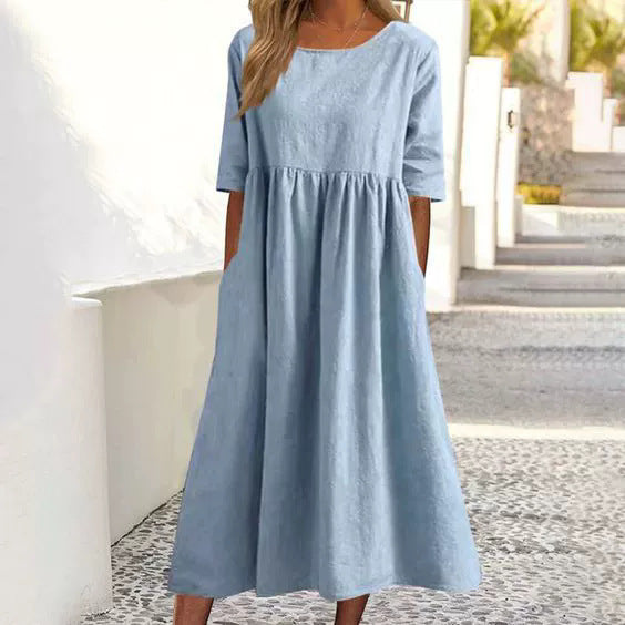 Maivie – Relaxed A-Line Midi Dress