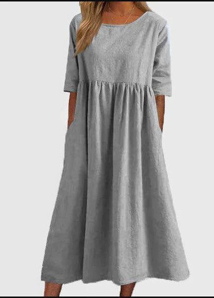 Maivie – Relaxed A-Line Midi Dress