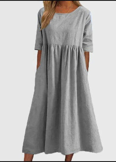 Maivie – Relaxed A-Line Midi Dress