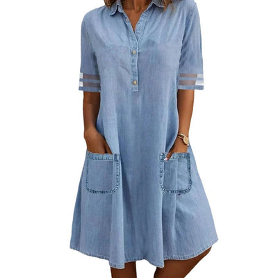 Althea – Relaxed Shirt Dress with Pockets