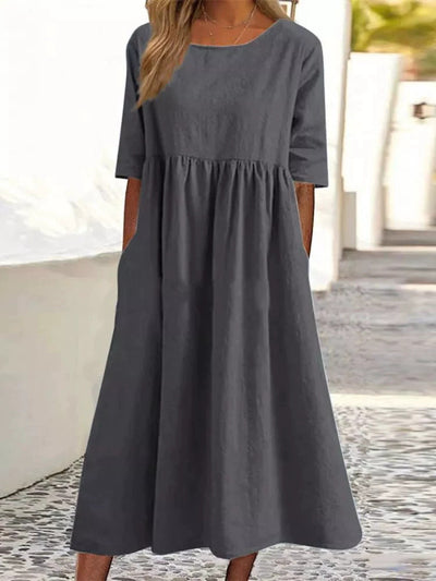Maivie – Relaxed A-Line Midi Dress