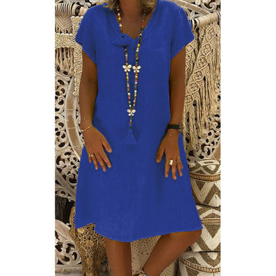 Daena – Relaxed Fit V-Neck Dress