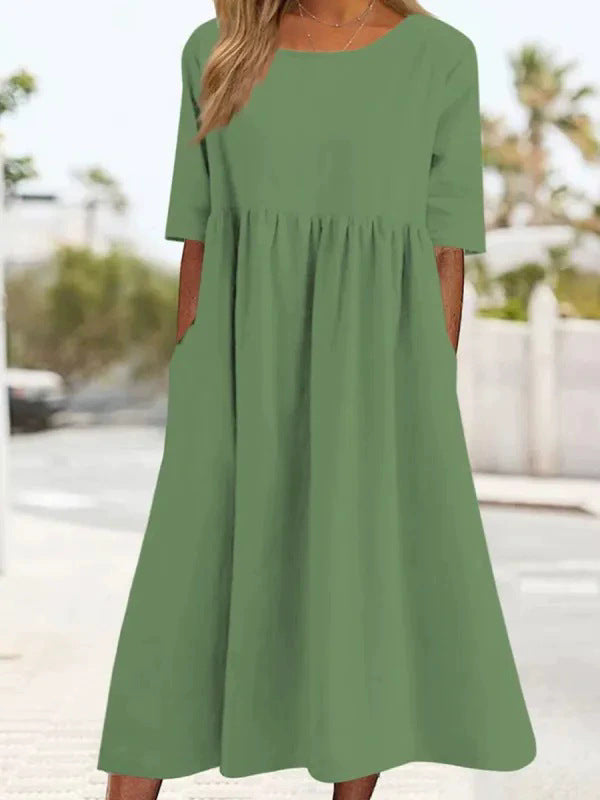 Maivie – Relaxed A-Line Midi Dress