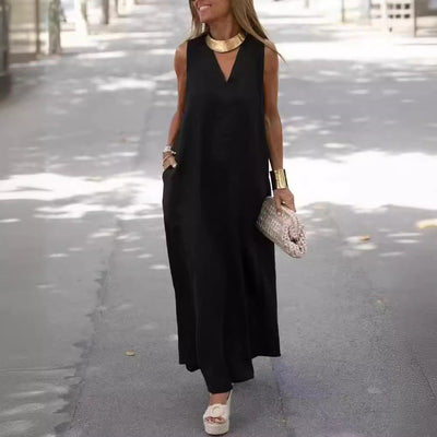 Hannelore – Sleeveless V-Neck Maxi Dress