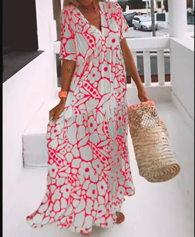 Ffion – Printed Flowy Maxi Dress