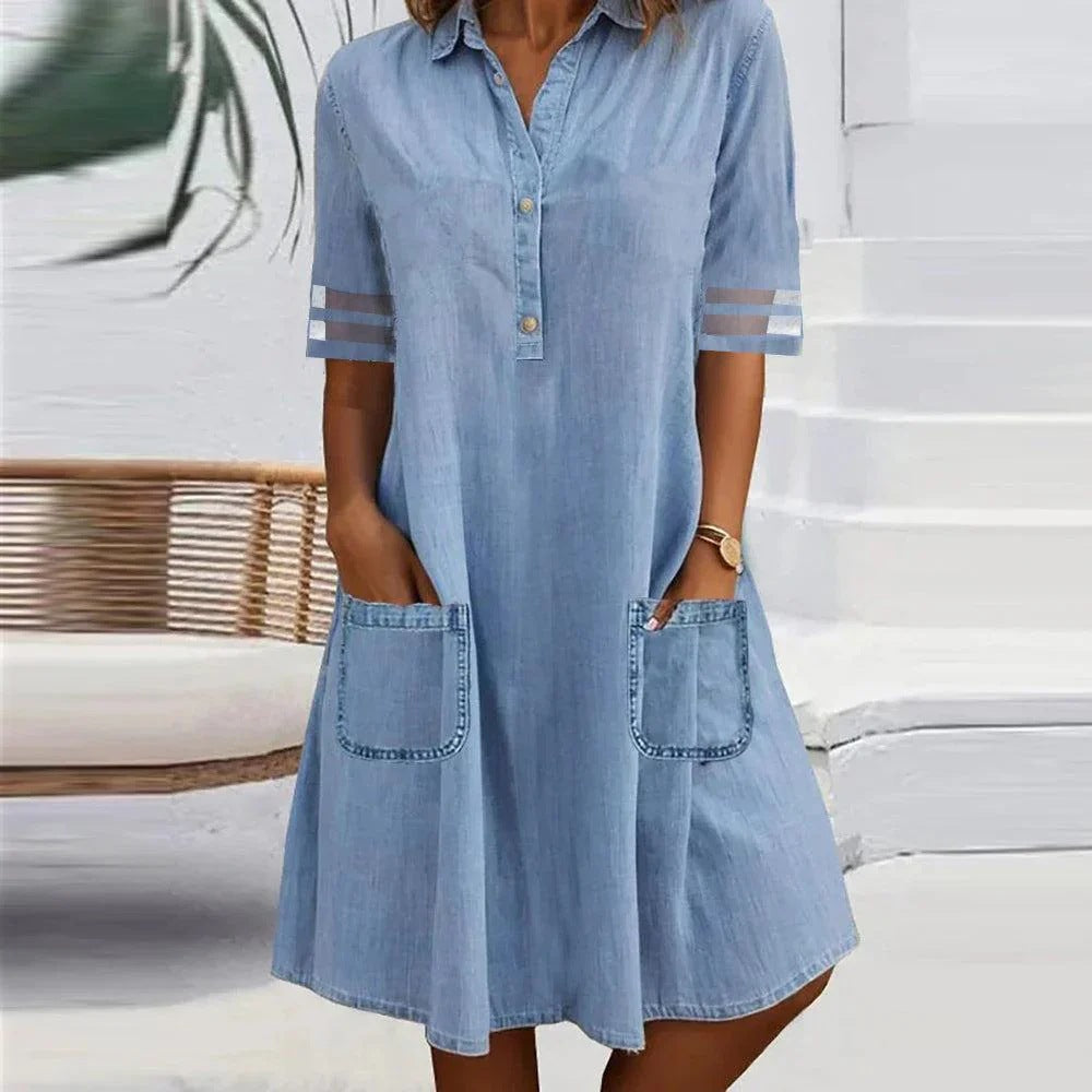 Althea – Relaxed Shirt Dress with Pockets