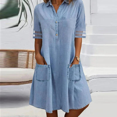 Althea – Relaxed Shirt Dress with Pockets