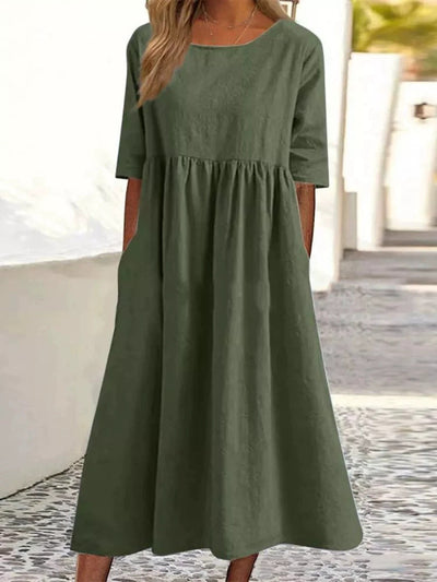 Maivie – Relaxed A-Line Midi Dress