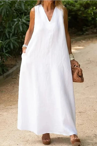 Hannelore – Sleeveless V-Neck Maxi Dress