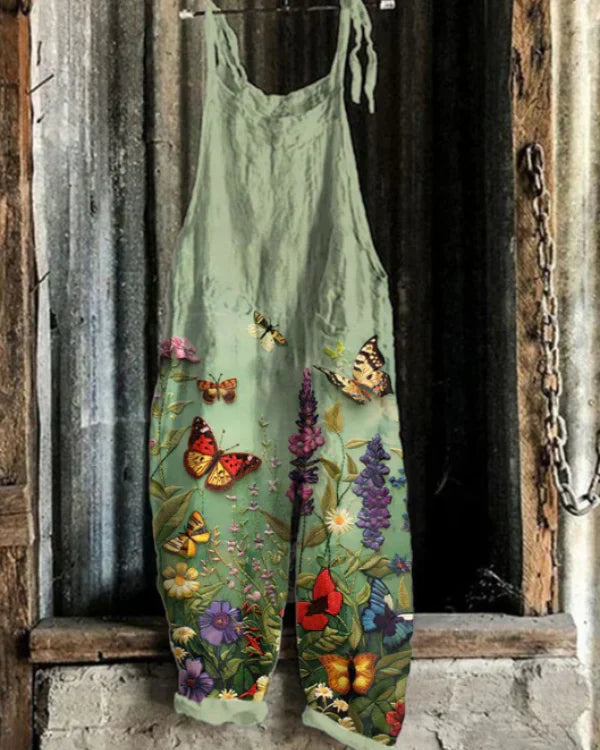 Lemoine™ | Embroidered Floral and Butterfly Jumpsuit for Women