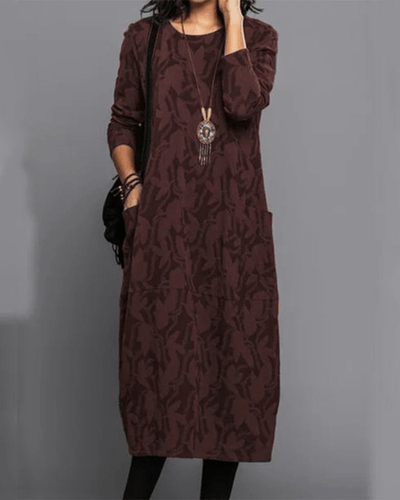 Thalia – Textured Pocket Midi Dress