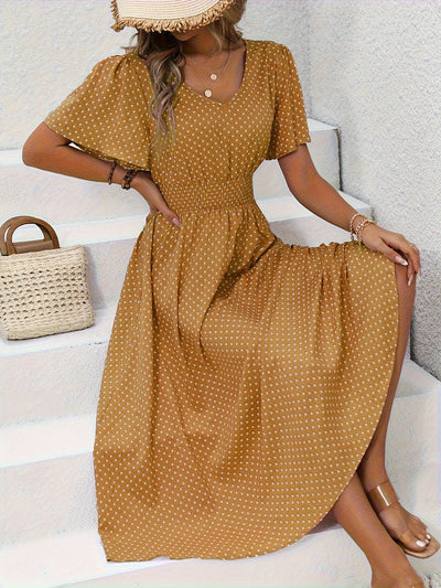Nathalie – Polka Dot Midi Dress