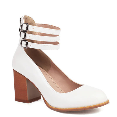 Allegra™ | Sandals with Ankle Strap and Chunky Heel