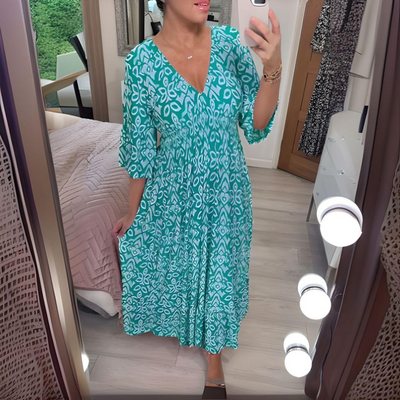 Trisha – Flowy V-Neck Midi Dress