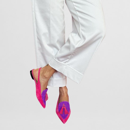 Frendessa™ | Ballerinas with Fringes and Decorative Strap