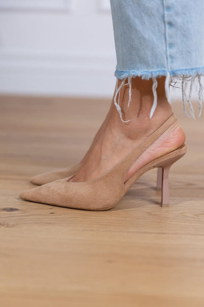 Marlena™ | Nude Slingback Court Shoes