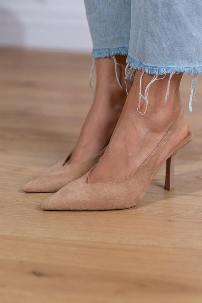 Marlena™ | Nude Slingback Court Shoes