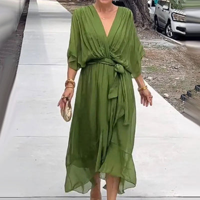 Glenda – Elegant V-Neck Dress
