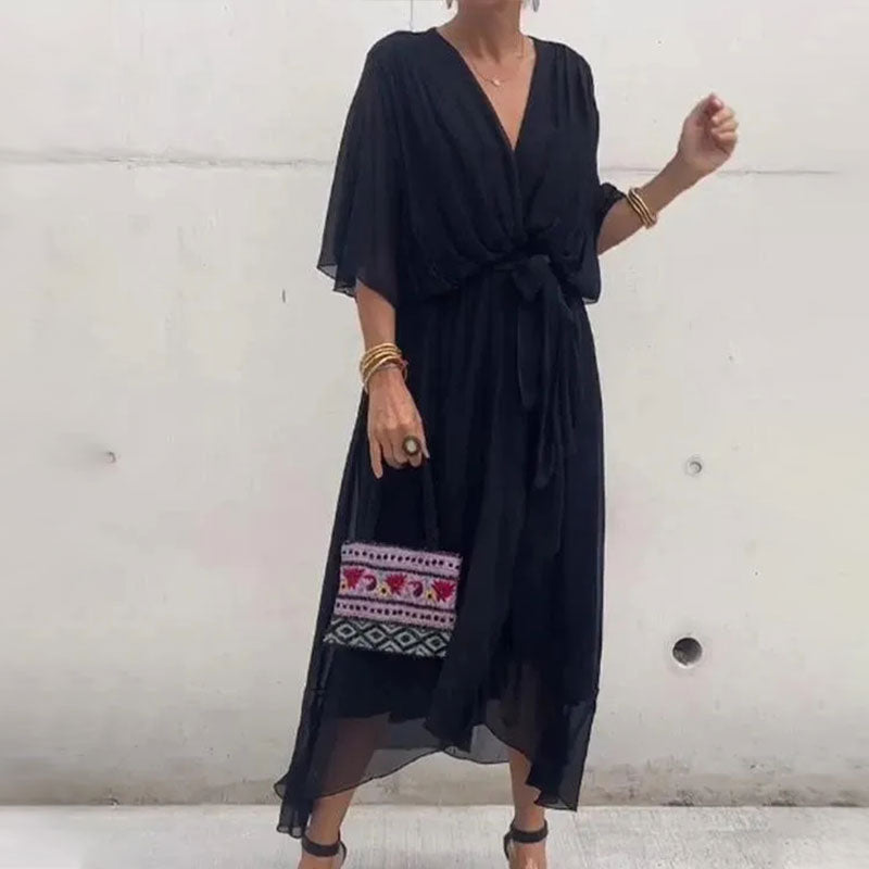 Glenda – Elegant V-Neck Dress