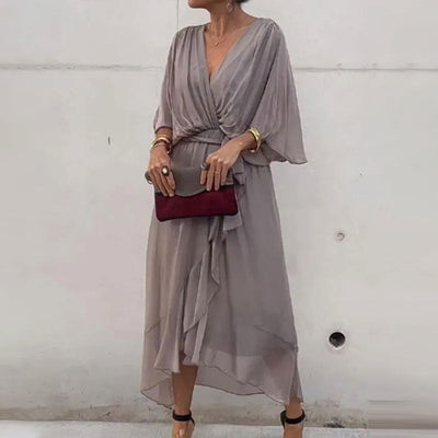 Glenda – Elegant V-Neck Dress